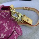 LOUIS VUITTON LV Monogram Vintage Pink Denim Shoulder Handbag - Image 6