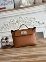 [TOP]Hermes 2424 Togo Mini Gold Evercolor Silver Hardware - Image 3