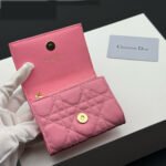 Dior Caro Montaigne Glycine Wallet-Pink Leather Wallet - Image 8