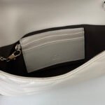 Gucci GG Marmont White Matelassé Chevron Leather Small Shoulder Bag - Image 8
