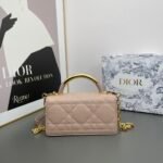 Dior ange mini black leather Pink  bag - Bag - Image 4