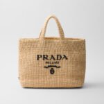 Prada Crochet tote bag Raffia bag - Image 2