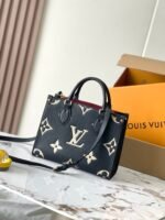 LOUIS VUITTON LV Bicolor Monogram Empreinte Leather Canvas Onthego PM Black Gold - Bag - Image 6