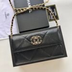 Chanel Chain Shoulder Crossbody Small Bag - Black Fish Seed Print Bag