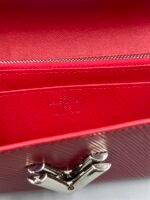 Louis Vuitton Red Epi Leather Twist Wallet - Silver - Image 9