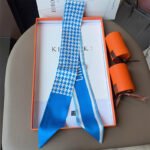 1pc 100cm Square Silk Scarf Headband Neck Scarf Hair Accessory Bag Scarf (No box) - Bag - Image 7