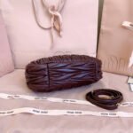 Miu Miu Wander matelassé nappa leather hobo bag - Burgundy - Image 6