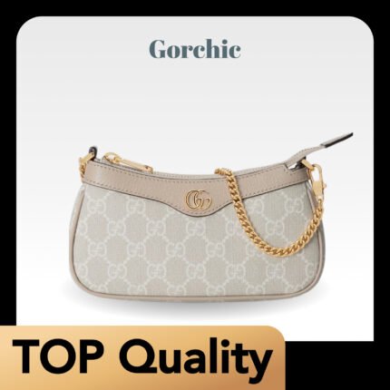 [TOP]Gucci GG Ophidia mini bag in beige and white