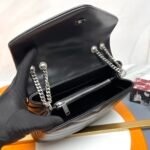[TOP] SAINT LAURENT Loulou Small Quilted Leather Black Sliver Hardware Shoulder Bag - Image 8