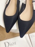 Dior J'Adior Slingback Pump Black Technical Fabric-Shoes - Image 8