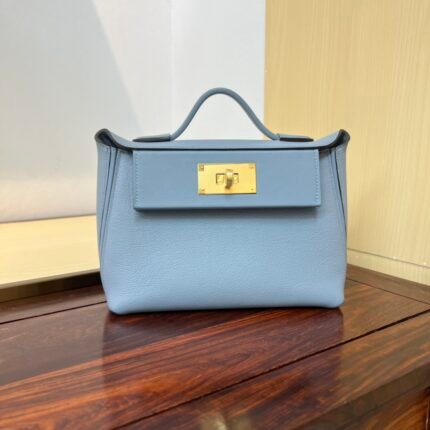 Hermes 2424 Togo Swift Gold Hardware Blue - Bag