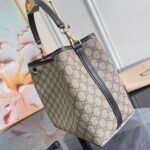 [TOP]Gucci GG Emblem Bucket Bag - Black - Image 6