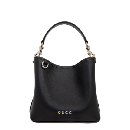 Gucci GG Emblem Bucket Bag - Black