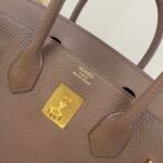 Hermes Birkin Togo Retourne Bag Golden-Dark Brown Bag - Image 9