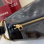 Gucci Half Horsebit Shoulder Black soft glossy leather Medium - Bag - Image 7