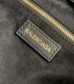 Balenciaga Lock Trim Large Tramp Bag - Black Gold Bag - Image 8