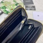 Chanel Caviar Chevron Quilted Wallet -Plain Gold Wallet - Image 7