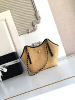 Chanel Maxi Shopping Bag Braided Raffia - Dark Beige