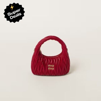 Miu Miu Wander matelassé nappa leather hobo bag handbag - Bag