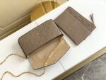 Louis Vuitton POCHETTE FÉLICIE Chain Bag - Elephant Gray Embossed Bag - Image 9