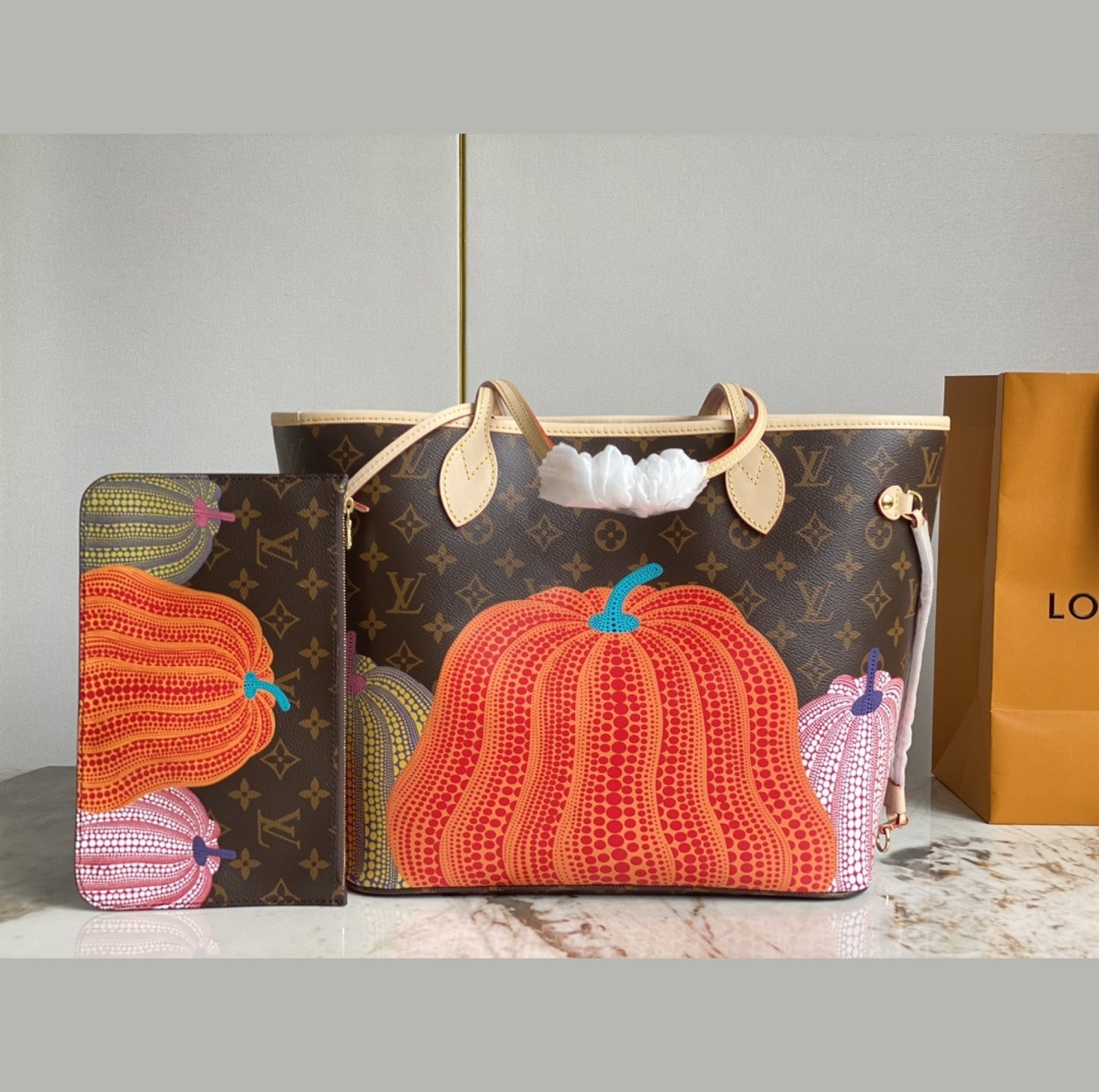 f9536e2acafcfa6f8467a9eb2745fc97 Louis Vuitton LV x YK Neverfull MM Medium Handbag - Image 1