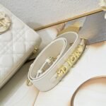 Dior Small Lady Dior Bag White Cannage Calfskin Golden and White Paint Hardware - Bag - Image 8