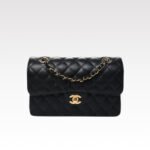Chanel Classic Flag Bag Small Classic Double Flap Black Caviar Gold Hardware - Bag - Image 2