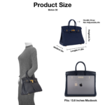 Hermes Birkin Togo Retourne Bag Golden-Midnight Blue Bag - Image 6