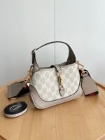 Gucci Jackie 1961 Mini GG And Leather Bag - Image 5