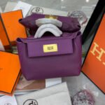Hermes 2424 Togo Swift Gold Hardware Purple - Bag