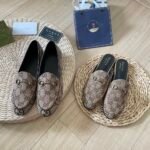 Gucci Classic Monogram Loafers/Half drag -Shoes - Image 2