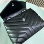 [TOP]SAINT LAURENT Loulou small quilted leather shoulder bag black - Bag - Image 6