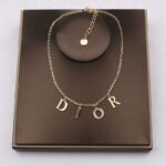 CHRISTIAN DIOR Crystal Dior evolution Necklace Gold - Accessories