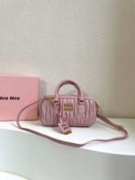 Miu Miu Arcadie matelassé nappa leather bag Pink S-wide Size - Bag - Image 10