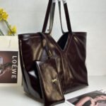Saint Laurent Oversized Tote Bag - Burgundy Bag