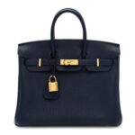 Hermes Birkin Togo Retourne Bag Golden-Midnight Blue Bag