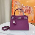 Hermes Kelly Haze Purple Silver Hardware - Bag